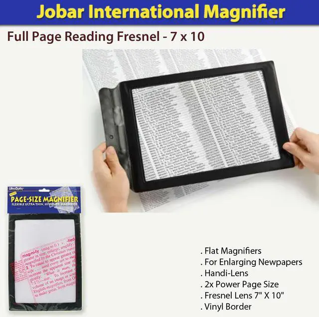 Alt view image 6 of 6 - Complete Medical Magnifier Full Page Reading Fresnel with Border, 0.1 Pound