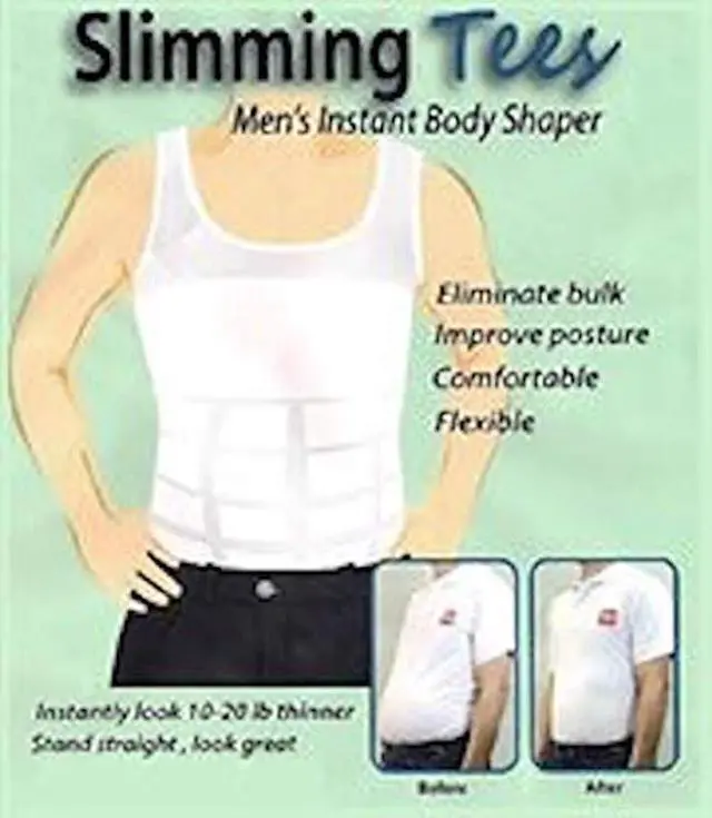 Alt view image 4 of 6 - Slimming Tees- Men's Instant Body Shaper (Medium)