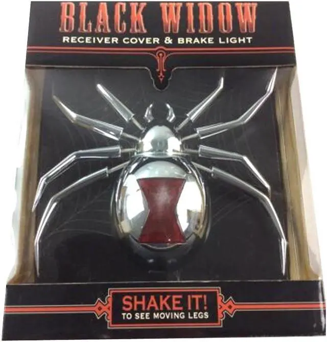Alt view image 5 of 5 - Hitch Critters Animated Ball Hitch Cover and Brake Light - Black Widow