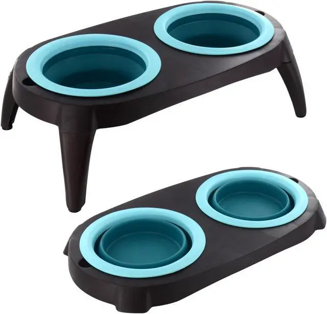Alt view image 6 of 6 - Travel-Friendly Collapsible Pet Feeder - Perfect for Pets on the Move