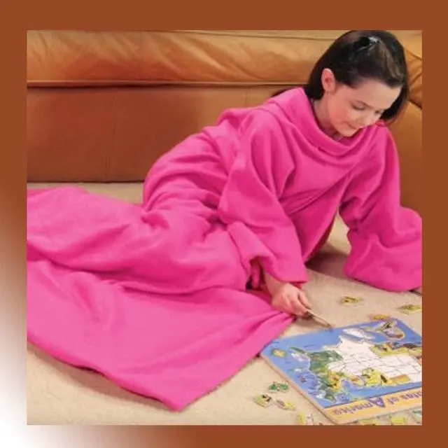Alt view image 5 of 5 - Warmie for Kids - Cozy Blank with Sleeves - Blue