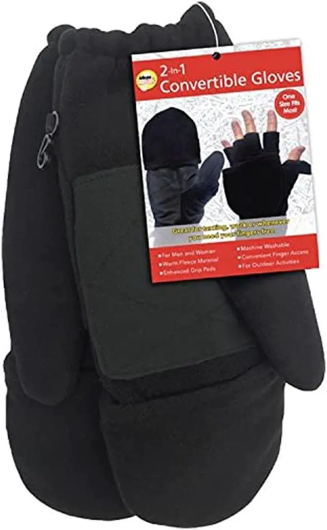 Alt view image 3 of 3 - Ideas In Motion 2-in-1 Convertible Gloves - Versatile Comfort for All Seasons