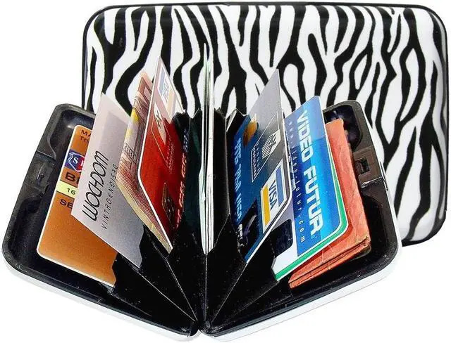 Main image of Aluminum Card Wallet - Unique and Durable - Zebra