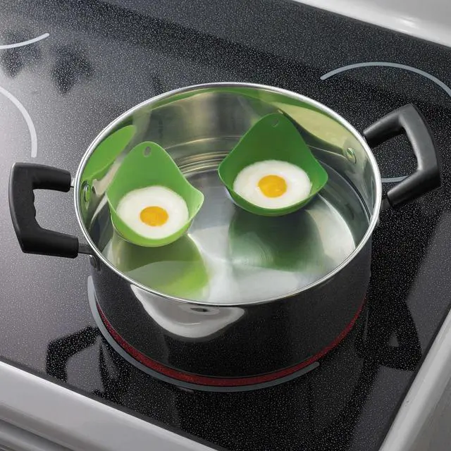 Alt view image 3 of 5 - Silicone Egg Poacher Pods - 8 ct. - Heat-Resistant Nonstick Cooking Cups for Eggs