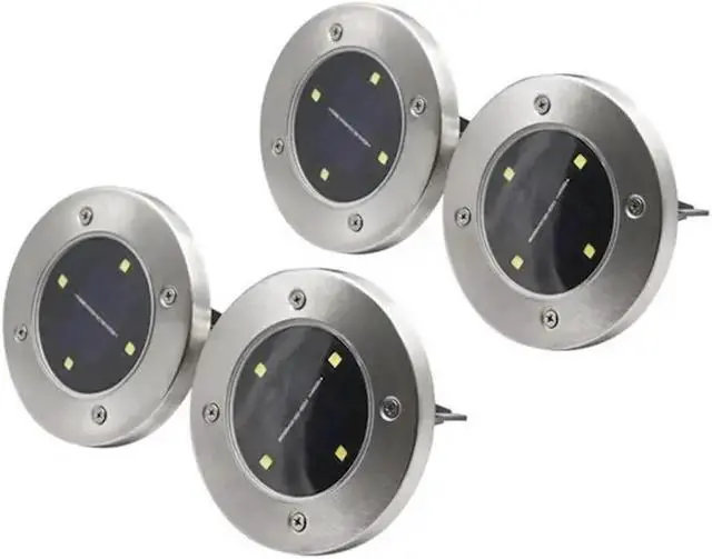 Alt view image 6 of 7 - Radiant Pathways Wireless Solar-Powered Pathway Lights  Set of 4