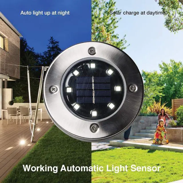 Alt view image 5 of 7 - Radiant Pathways Wireless Solar-Powered Pathway Lights  Set of 4