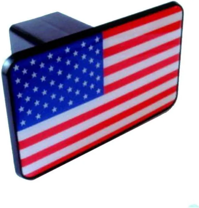 Alt view image 2 of 5 - Truck Tails - Trailer Hitch Receiver Cover - USA Flag