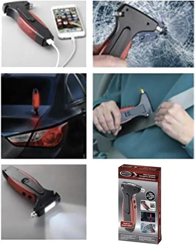 Alt view image 2 of 2 - Multi-Function Emergency Auto Safety Hammer