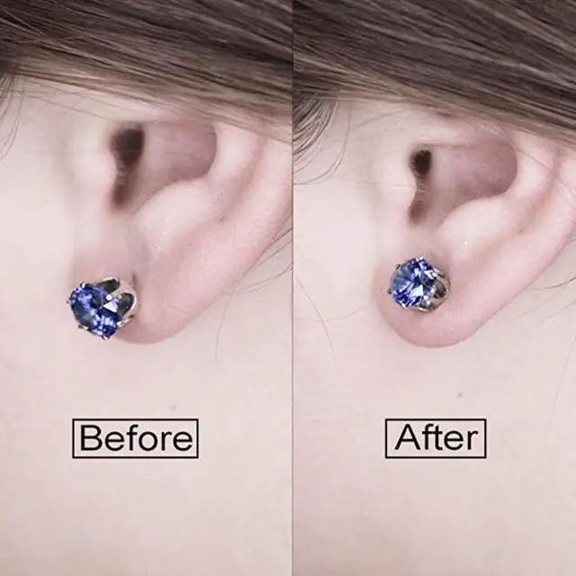 Alt view image 5 of 5 - Hypoallergenic Earring Lifters for Women - 2 Pairs Adjustable