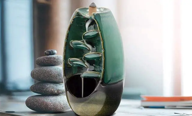 Alt view image 2 of 3 - Mountain River Cascading Incense Fountain - Aromatherapy Smoke Waterfall