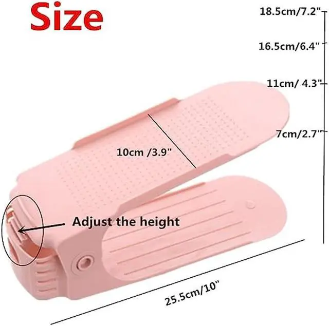 Alt view image 3 of 5 - Shoe Double Decker - Efficient Space-Saving Organizer- Pink