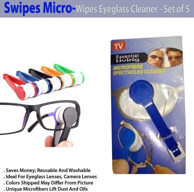 Alt view image 4 of 6 - Essential Living Microfiber Eyeglass Cleaner- 5 Pack