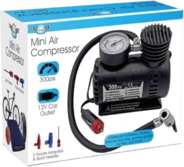 Alt view image 4 of 7 - Mini Air Compressor for Tires and Inflatables-300 PSI