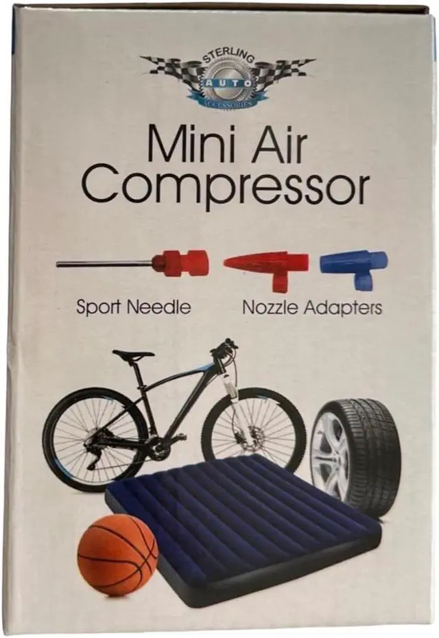 Alt view image 3 of 7 - Mini Air Compressor for Tires and Inflatables-300 PSI