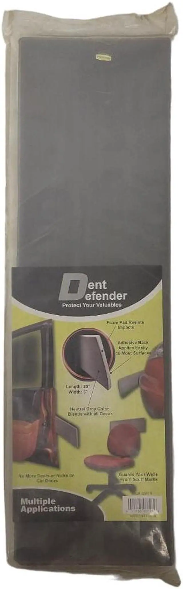 Alt view image 2 of 3 - Dent Defender Foam Pads Protector and Guard Resists Impacts for Car Doors - Grey