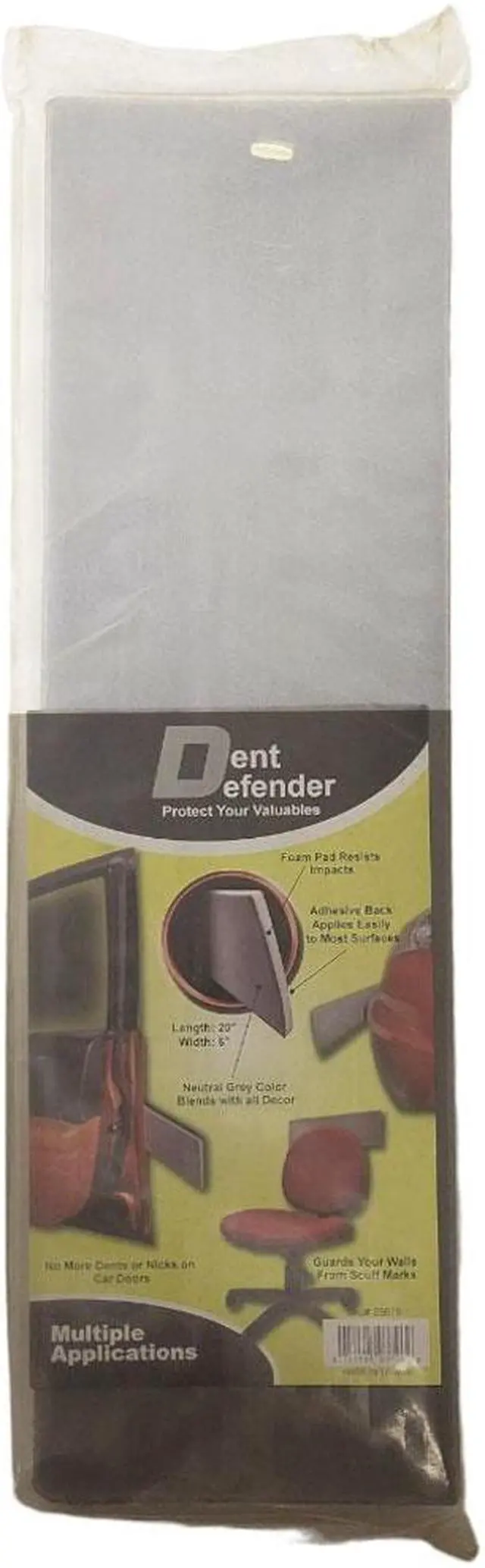 Alt view image 3 of 3 - Dent Defender Foam Pads Protector and Guard Resists Impacts for Car Doors - Grey