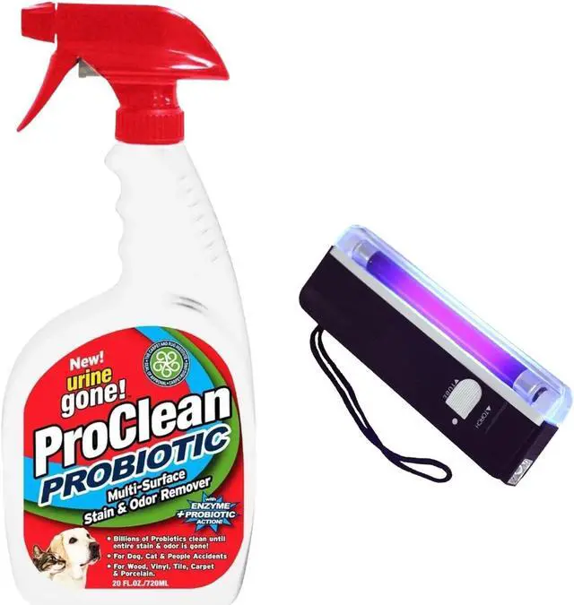 Main image of Urine Gone ProClean Stain and Odor Remover with Black Light, 20 Fl Oz