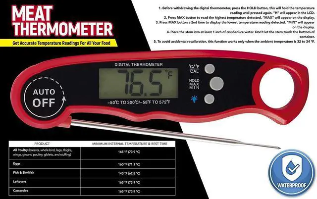 Alt view image 2 of 6 - Kitchen Ideas Digital Meat Thermometer with Magnetic Back