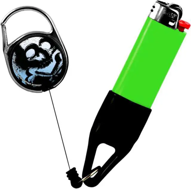Alt view image 3 of 4 - Lighter Leash Retractable Lighter Holder -Skull Series - Standard Size (1)
