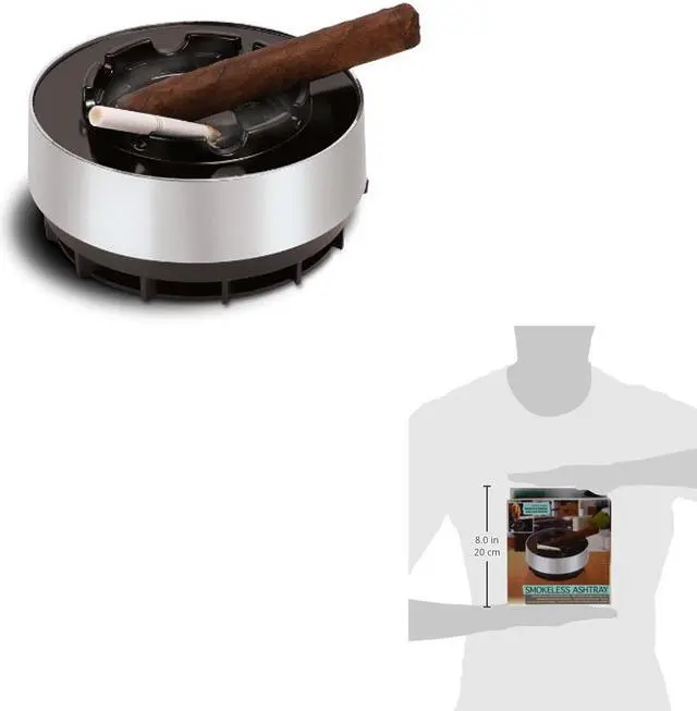 Alt view image 3 of 3 - Battery Operated Smokeless Ashtray