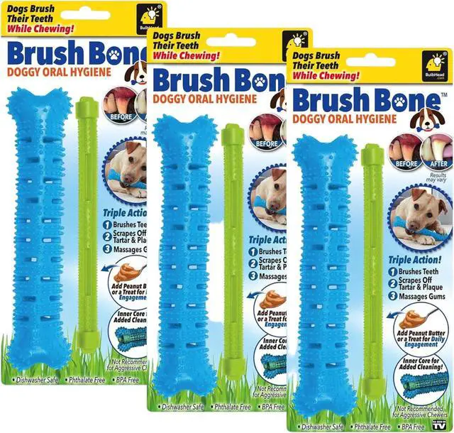 Main image of BrushBone - Dog Toothbrush Bone - Three Pack