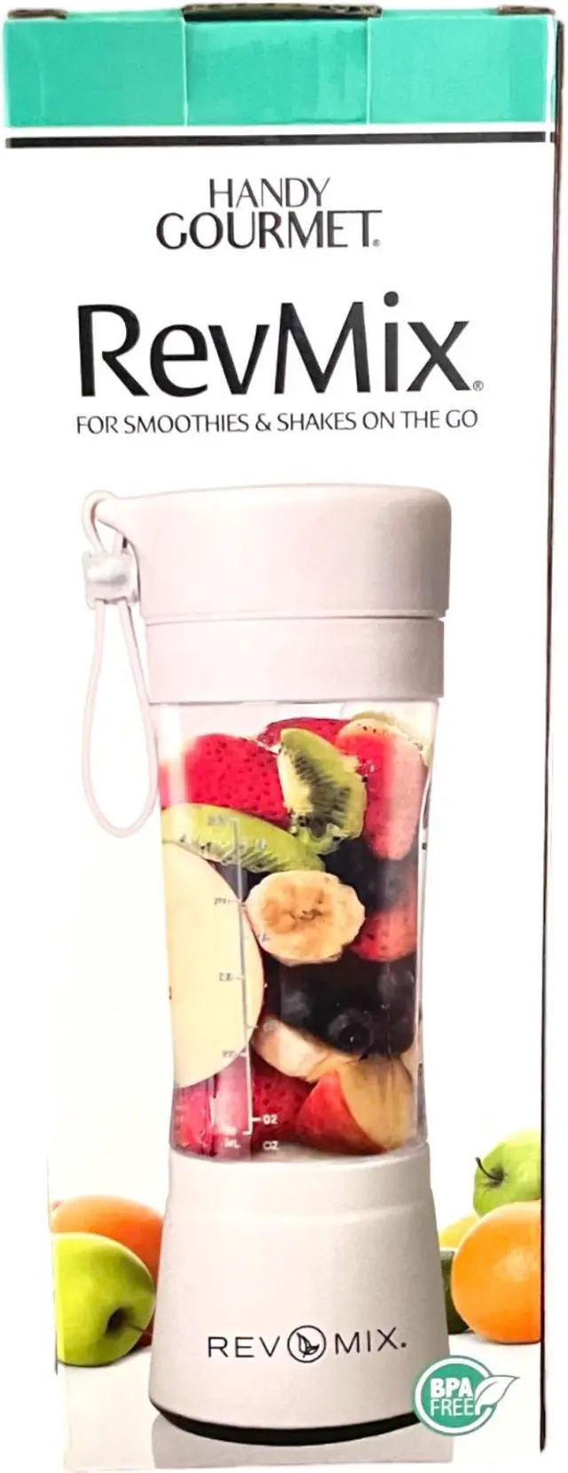 Alt view image 2 of 7 - Handy Gourmet RevMix for Smoothies & Shakes On The Go (White)
