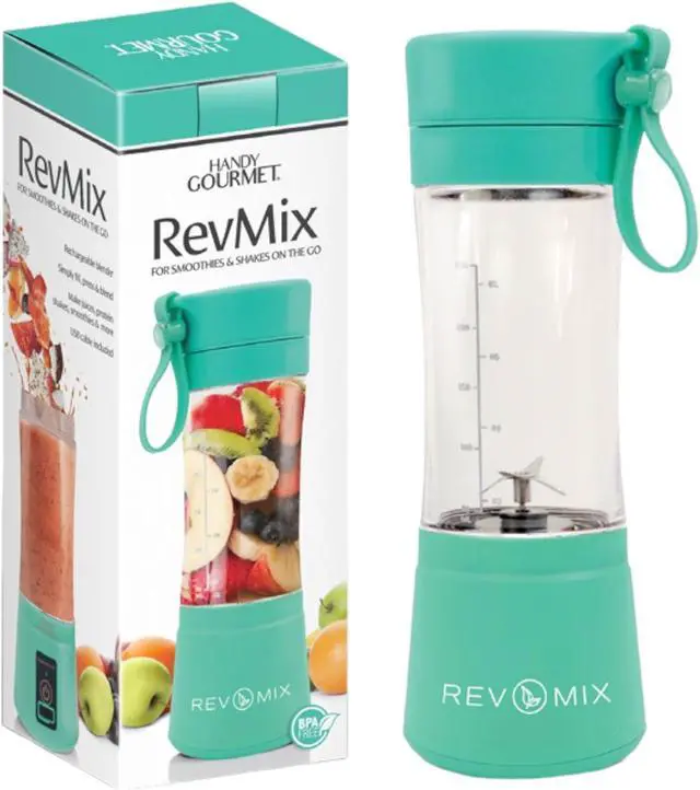 Main image of Handy Gourmet RevMix for Smoothies & Shakes On The Go (Teal)