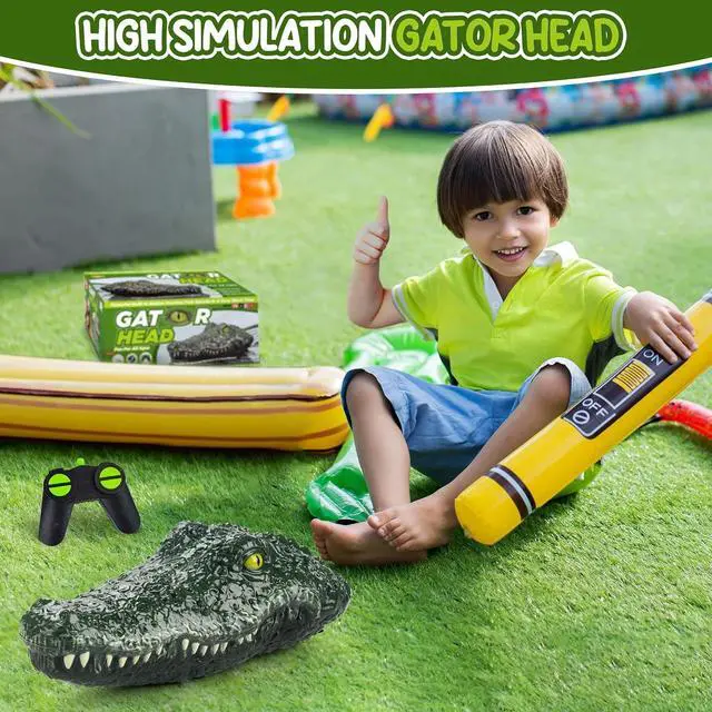 Alt view image 6 of 7 - Doohickey Remote Control Alligator Head Boat for Kids and Adults