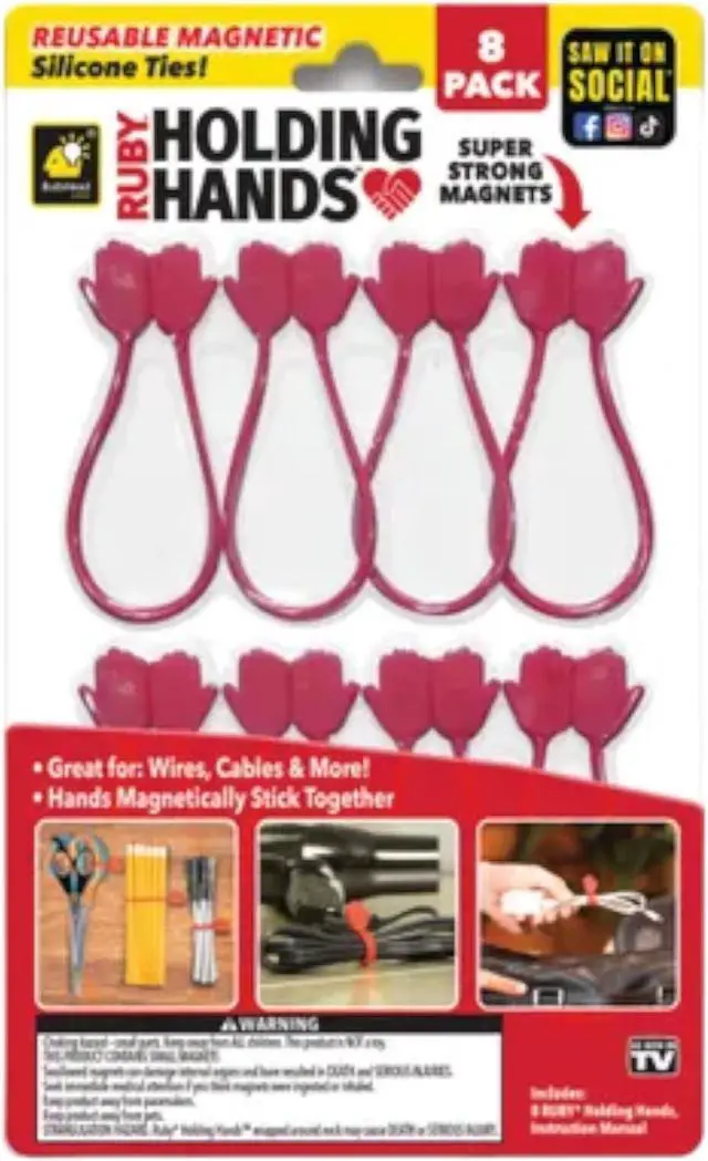 Main image of Ruby Holding Hands - Magnetic Silicone Ties