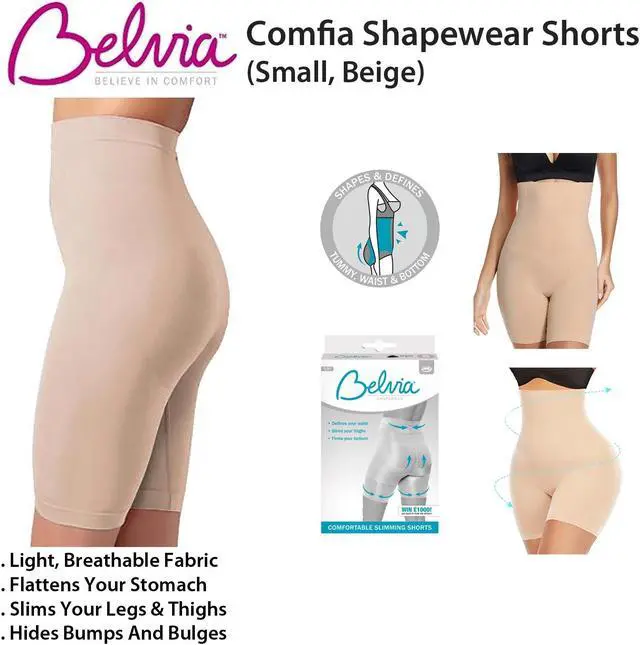 Alt view image 6 of 6 - Shapewear Shorts (Small, Beige)