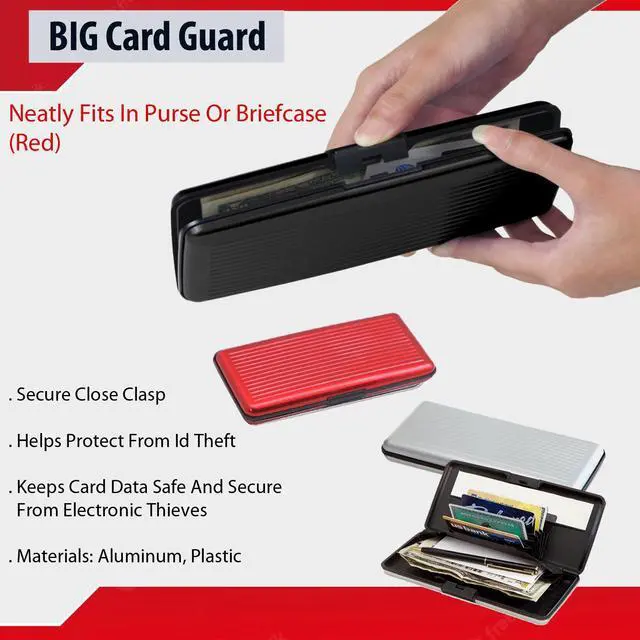 Alt view image 5 of 5 - BIG Card Guard Wallet - Ultimate Protection for Your Cards (Red)