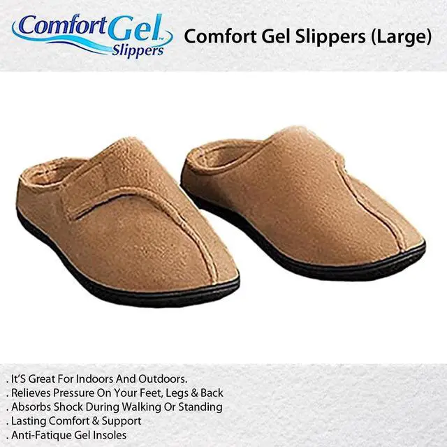 Alt view image 3 of 3 - Comfort Gel Slippers - Soft, Supportive, and Stylish Indoor Footwear (Large)