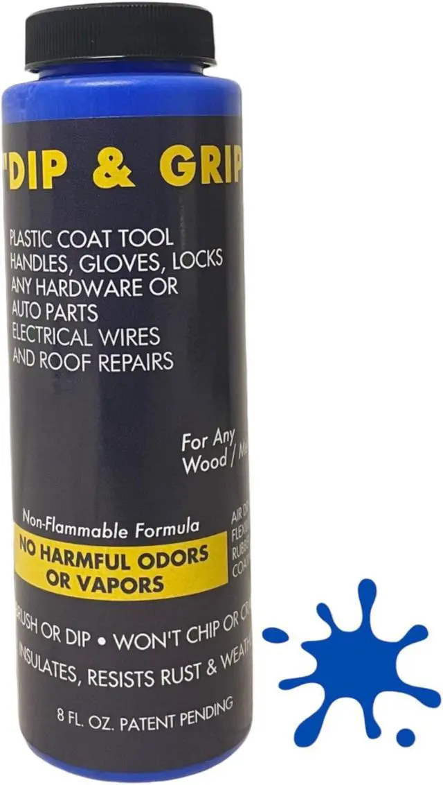 Main image of Dip and Grip Rubberized Plastic Coating (Blue)  8 fl. oz
