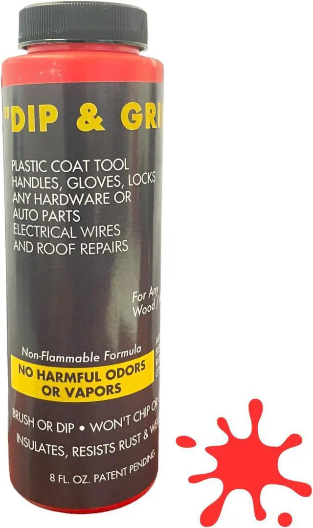 Main image of Dip and Grip Rubberized Plastic Coating (Red) 8 fl. oz