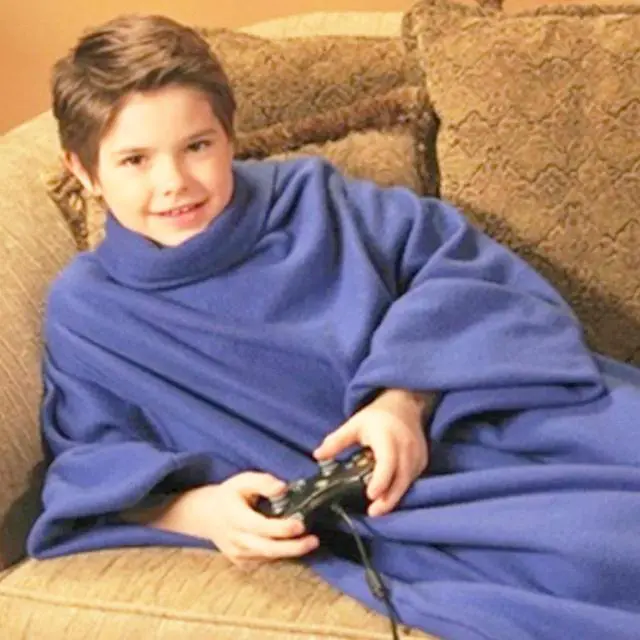 Main image of Warmie for Kids - Cozy Blank with Sleeves - Blue