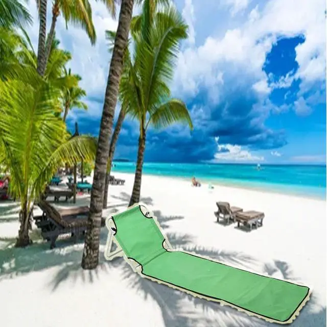 Alt view image 5 of 5 - Portable Lounge Mat Chair (Green)