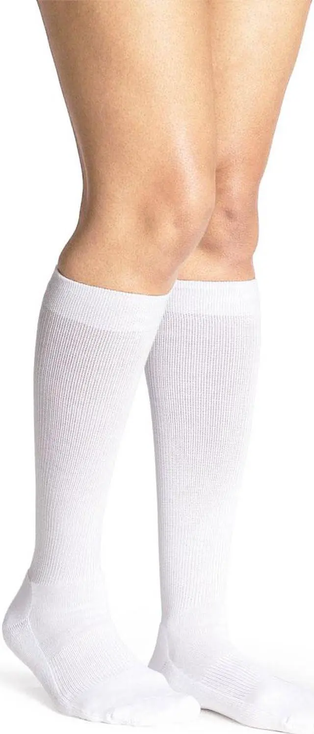 Alt view image 6 of 7 - Miracle Anti-Fatigue Compression Socks - White, Small/Medium