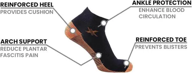 Alt view image 2 of 4 - Copper-Infused Compression Socks - Low Cut (3-Pair Pack) Small/Medium