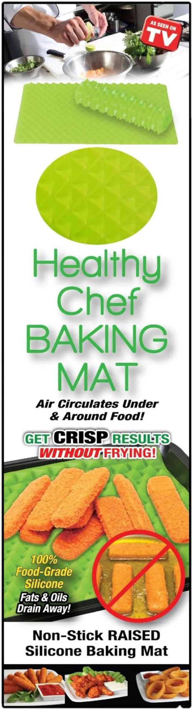 Alt view image 3 of 8 - Healthy Chef Baking Mat - Raised Pyramid Nonstick Baking Sheet