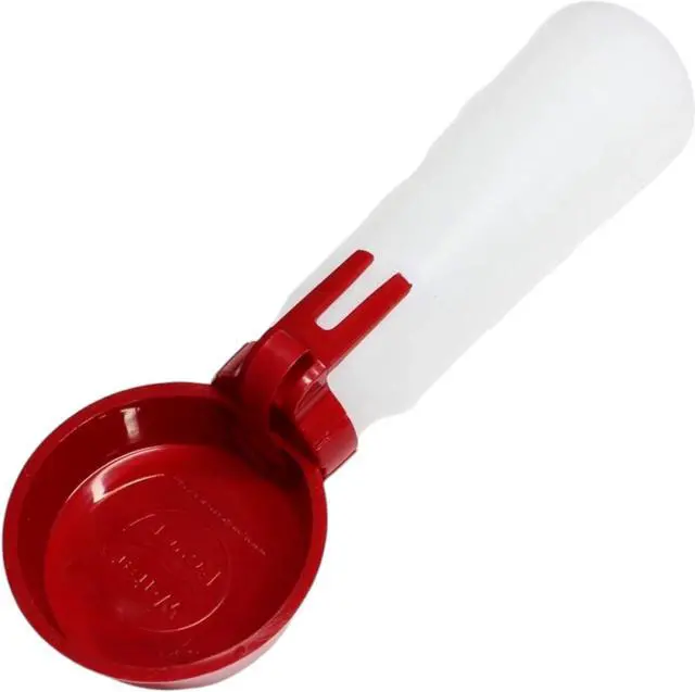 Alt view image 4 of 6 - Water Rover Even Bigger Portable Water Bowl Hands-Free Leak-Free 5.25 Inch Bowl and 26-Ounce Bottle- Red