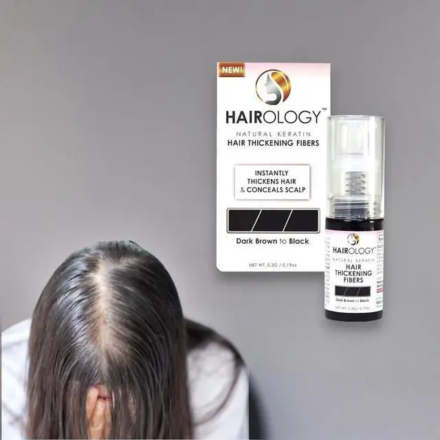 Alt view image 2 of 5 - Hairology Natural Keratin Hair Thickening Fibers (Dark Brown to Black)