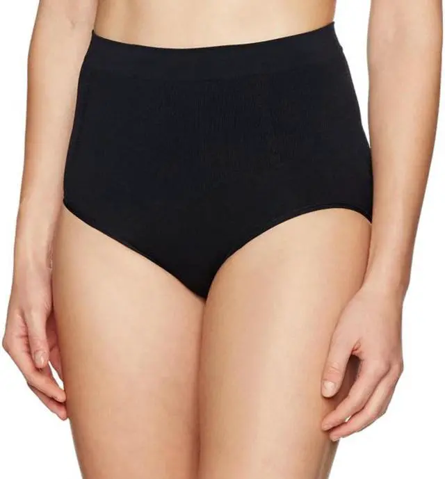 Main image of Belvia Comfia Tummy Control Shaping Briefs - Black/Nude 2-Pack (3XL)