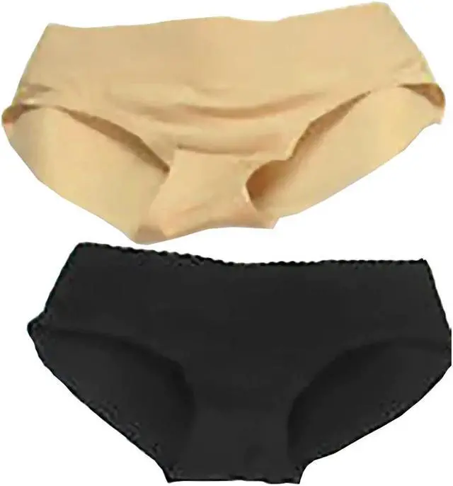 Alt view image 4 of 4 - Belvia Comfia Tummy Control Shaping Briefs - Black/Nude 2-Pack (Small)