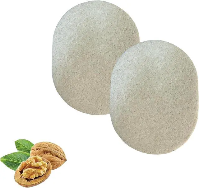 Main image of Walnut Facial Exfoliating Sponges (2-Pack)