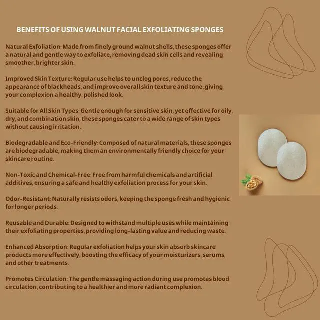 Alt view image 6 of 6 - Walnut Facial Exfoliating Sponges (2-Pack)