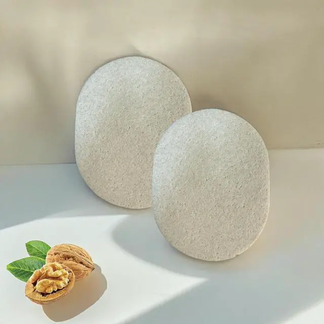 Alt view image 5 of 6 - Walnut Facial Exfoliating Sponges (2-Pack)