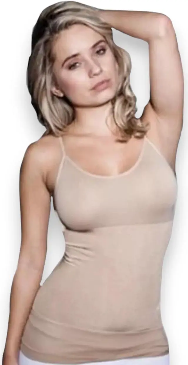 Alt view image 2 of 4 - Belvia Shapewear Slimming Top (Nude) Small