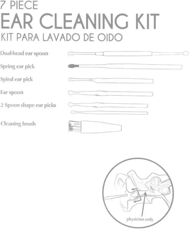 Alt view image 2 of 3 - North American Ear Wax 7 Piece Removal Kit