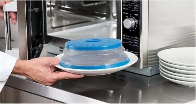 Alt view image 4 of 4 - Handy Gourmet Collapsible Microwave Shield, Teal