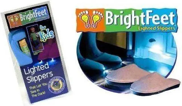 Alt view image 3 of 4 - Bright Feet Lighted Slippers- Childrens- Pink (Small 10-11)